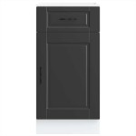 vidaXL Dulap de bază de bucătărie „Porto” din lemn negru prelucrat