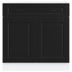 vidaXL Dulap de bază de bucătărie „Porto” din lemn negru prelucrat