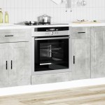 vidaXL Dulap pentru cuptor „Porto” Lemn prelucrat gri beton