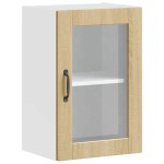 vidaXL Dulap de bucătărie cu ușă de sticlă din stejar Sonoma „Porto”.