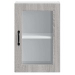vidaXL Dulap de bucătărie cu ușă din sticlă „Porto” gri Sonoma