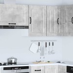 vidaXL Dulap de bucătărie „Porto” Lemn prelucrat gri beton