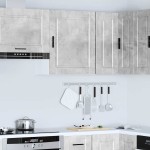 vidaXL Dulap de bucătărie „Porto” Lemn prelucrat gri beton