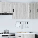 vidaXL Dulap de bucatarie "Porto" din lemn prelucrat Sonoma gri vidaXL Dulap de bucatarie "Porto" din lemn prelucrat Sonoma gri