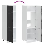 vidaXL Dulap de bucătărie „Porto” din lemn negru prelucrat