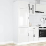 vidaXL Dulap de bucătărie „Porto” Lemn prelucrat alb lucios