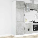 vidaXL Dulap de bucătărie „Porto” Lemn prelucrat gri beton vidaXL Dulap de bucătărie „Porto” Lemn prelucrat gri beton