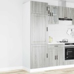 vidaXL Dulap de bucătărie „Porto” Lemn prelucrat Sonoma gri