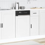 vidaXL Panou pentru mașină de spălat vase "Porto" alb lemn prelucrat