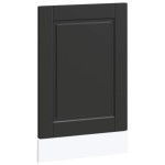 vidaXL Panou pentru mașină de spălat vase „Porto” Negru lemn prelucrat