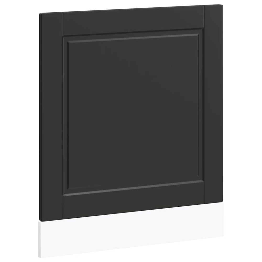 vidaXL Panou pentru mașină de spălat vase „Porto” Negru lemn prelucrat