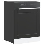vidaXL Panou pentru mașină de spălat vase „Porto” Negru lemn prelucrat vidaXL Panou pentru mașină de spălat vase „Porto” Negru lemn prelucrat