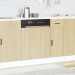 vidaXL Panou pentru mașină de spălat vase Stejar Sonoma Lemn prelucrat