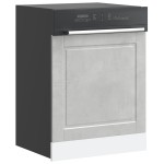 vidaXL Panou pentru mașină de spălat vase beton gri lemn prelucrat