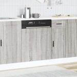 vidaXL Panou pentru mașină de spălat vase gri Sonoma lemn prelucrat