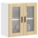 vidaXL Dulap de bucătărie cu ușă de sticlă din stejar Sonoma „Porto”. vidaXL Dulap de bucătărie cu ușă de sticlă din stejar Sonoma „Porto”.
