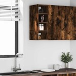 vidaXL Dulap suspendat “Riga”, stejar fumuriu, 20x29,5x60 cm