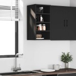 vidaXL Dulap suspendat “Riga”, negru, 30x29,5x60 cm, PAL