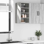 vidaXL Dulap suspendat “Riga”, gri sonoma, 30x29,5x60 cm vidaXL Dulap suspendat “Riga”, gri sonoma, 30x29,5x60 cm