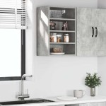 vidaXL Dulap suspendat “Riga”, gri beton, 40x29,5x60 cm