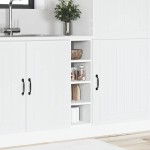 vidaXL Dulap inferior "Riga" alb 20x44,5x81,5 cm lemn prelucrat
