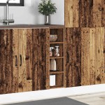 vidaXL Dulap inferior "Riga", lemn vechi, 20x44,5x81,5 cm