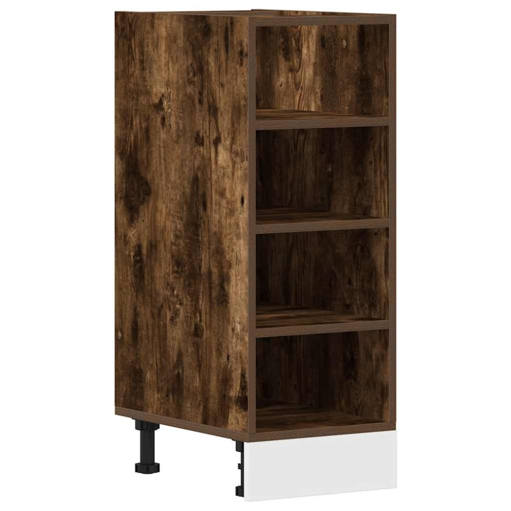 vidaXL Dulap inferior "Riga" stejar afumat 30x44,5x81,5 cm
