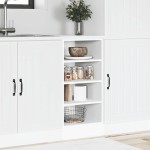 vidaXL Dulap inferior "Riga" alb 40x44,5x81,5 cm lemn prelucrat vidaXL Dulap inferior "Riga" alb 40x44,5x81,5 cm lemn prelucrat