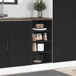 vidaXL Dulap inferior "Riga", negru, 40x44,5x81,5 cm, PAL