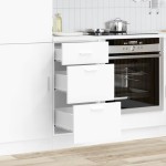 vidaXL Dulap inferior “Lyon” alb 40x46x81,5 cm lemn prelucrat vidaXL Dulap inferior “Lyon” alb 40x46x81,5 cm lemn prelucrat