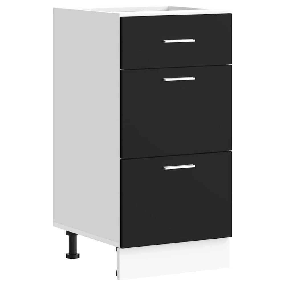 vidaXL Dulap inferior “Lyon” negru 40x46x81,5 cm Lemn prelucrat