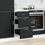 vidaXL Dulap inferior “Lyon” negru 40x46x81,5 cm Lemn prelucrat vidaXL Dulap inferior “Lyon” negru 40x46x81,5 cm Lemn prelucrat