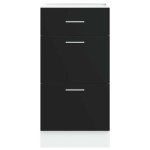 vidaXL Dulap inferior “Lyon” negru 40x46x81,5 cm Lemn prelucrat vidaXL Dulap inferior “Lyon” negru 40x46x81,5 cm Lemn prelucrat
