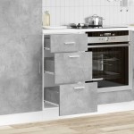 vidaXL Dulap inferior “Lyon” Beton gri 40x46x81,5 cm Lemn prelucrat