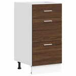 vidaXL Dulap inferior “Lyon” Stejar maro 40x46x81,5 cm Lemn prelucrat