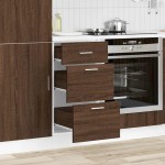 vidaXL Dulap inferior “Lyon” Stejar maro 40x46x81,5 cm Lemn prelucrat
