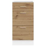 vidaXL Dulap inferior “Lyon” Artisan Stejar 40x46x81,5 cm