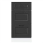 vidaXL Dulap de bază de bucătărie „Porto” din lemn negru prelucrat