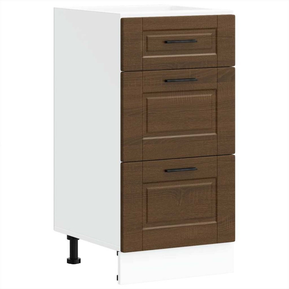 vidaXL Dulap de bază de bucătărie „Porto” din lemn de stejar maro