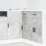 vidaXL Dulap de bază pentru bucătărie “Lyon” Lemn prelucrat gri beton