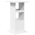 vidaXL Masă de bar cu depozitare, alb, 60x60x102 cm, lemn prelucrat vidaXL Masă de bar cu depozitare, alb, 60x60x102 cm, lemn prelucrat