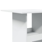vidaXL Masă de bar cu depozitare, alb, 60x60x102 cm, lemn prelucrat vidaXL Masă de bar cu depozitare, alb, 60x60x102 cm, lemn prelucrat