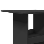 vidaXL Masă de bar cu depozitare, negru, 60x60x102 cm, lemn prelucrat vidaXL Masă de bar cu depozitare, negru, 60x60x102 cm, lemn prelucrat