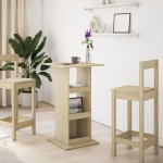 vidaXL Masă bar cu depozitare stejar sonoma 60x60x102cm lemn prelucrat vidaXL Masă bar cu depozitare stejar sonoma 60x60x102cm lemn prelucrat