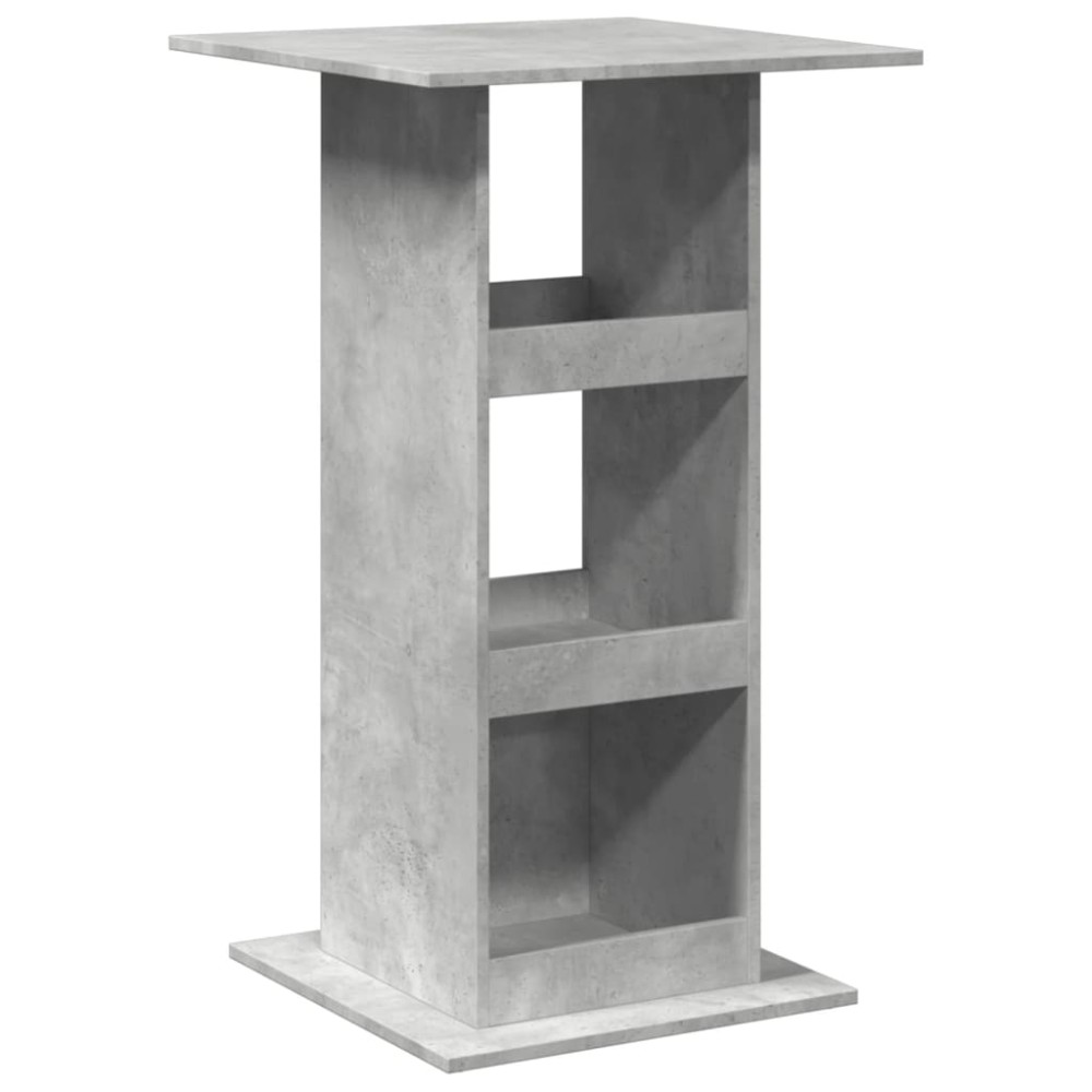 vidaXL Masă bar cu depozitare, gri beton, 60x60x102 cm, lemn prelucrat