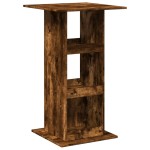 vidaXL Masă bar cu depozitare, stejar fumuriu, 60x60x102 cm, lemn vidaXL Masă bar cu depozitare, stejar fumuriu, 60x60x102 cm, lemn