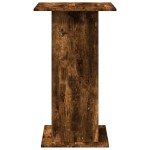 vidaXL Masă bar cu depozitare, stejar fumuriu, 60x60x102 cm, lemn vidaXL Masă bar cu depozitare, stejar fumuriu, 60x60x102 cm, lemn