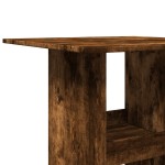vidaXL Masă bar cu depozitare, stejar fumuriu, 60x60x102 cm, lemn vidaXL Masă bar cu depozitare, stejar fumuriu, 60x60x102 cm, lemn