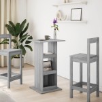vidaXL Masă bar cu depozitare sonoma gri, 60x60x102 cm, lemn prelucrat vidaXL Masă bar cu depozitare sonoma gri, 60x60x102 cm, lemn prelucrat