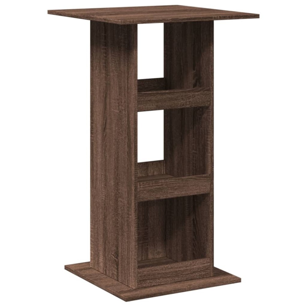 vidaXL Masă bar cu depozitare stejar maro 60x60x102 cm lemn prelucrat